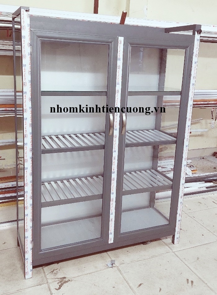 Tủ Nhôm Kính Đựng Chén Bát Tủ Nhôm Kính Đựng Chén Bát
