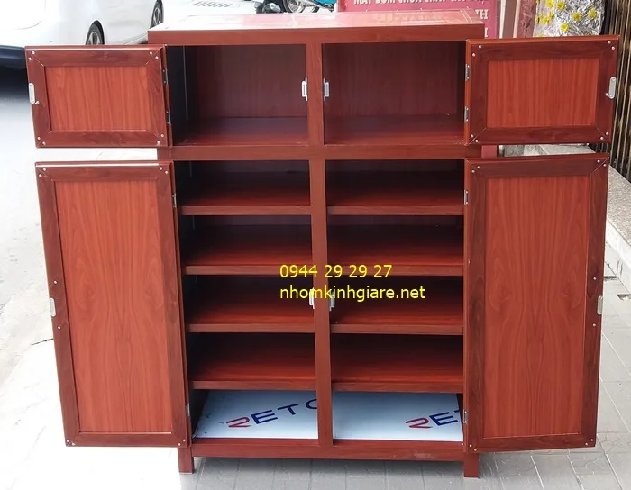 Ke-giay-dep-nhom-kinh-treo-tuong Tủ Giầy Dép Nhôm