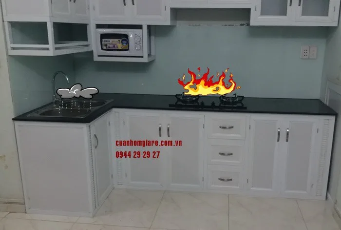 Tủ Bếp Nhôm Cao Cấp Tiến Cường Tủ Bếp Nhôm Cao Cấp Sản Phẩm Hiện Đại Bền Bảo Hành 24 Tháng