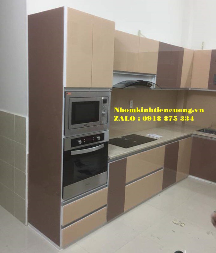 Tủ Bếp Nhôm Cao Cấp công ty nhôm kính Tiến Cường Tủ Bếp Nhôm Cao Cấp Sản Phẩm Hiện Đại Bền Bảo Hành 24 Tháng