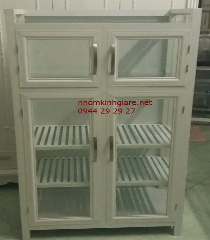 Tủ Chén Nhôm Kính