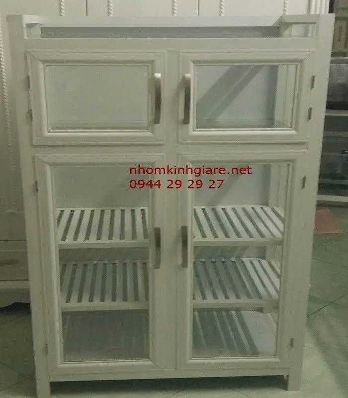Tủ Chén Nhôm Kính