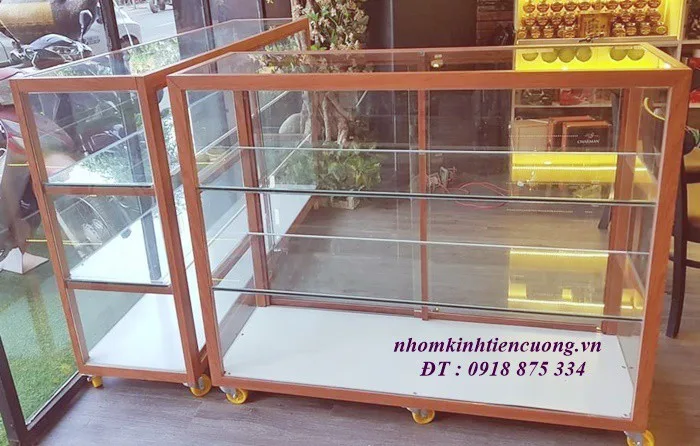 Tủ bán hàng nhôm kính 2 tủ bán hàng nhôm kính