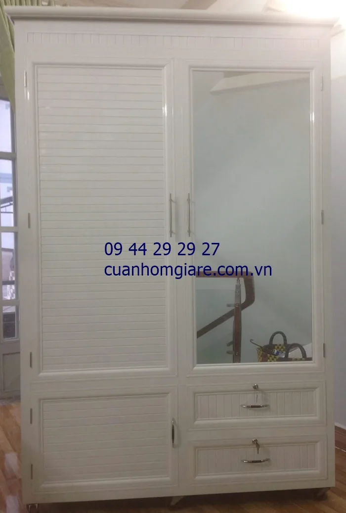 Tủ quần áo nhôm kính sơn tĩnh điện đẹp giá rẻ