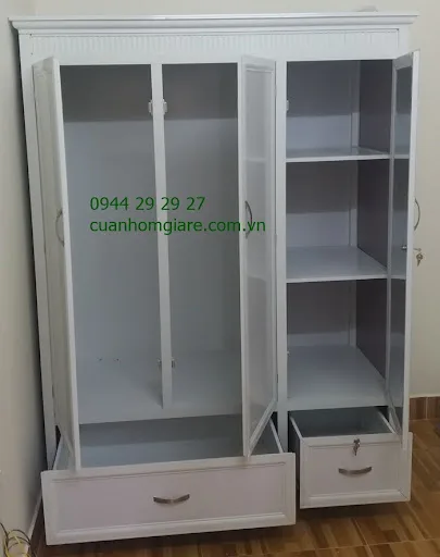 Tại xưởng Tiến Cường có đa dạng các loại tủ quần áo nhôm nội thất với nhiều màu sắc khác nhau
