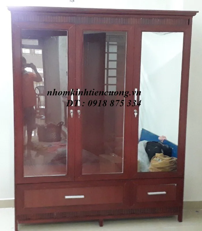 Tủ quấn áo nhôm kính
