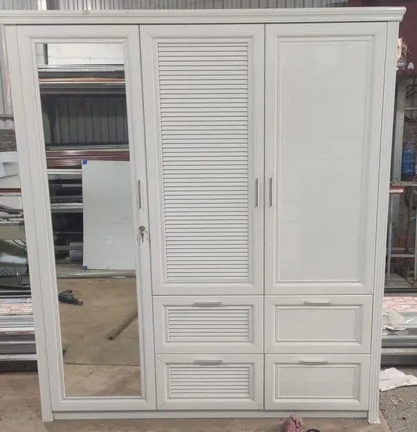 Tủ quần áo nhôm kính sơn tĩnh điện 4