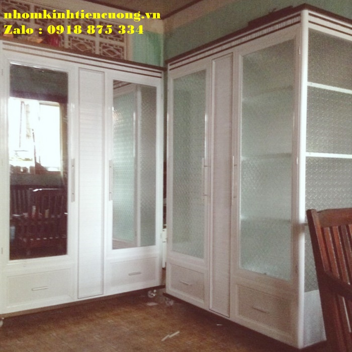 Tủ quần áo nhôm kính sơn tĩnh điện