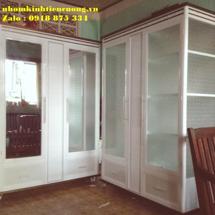 Tủ quần áo nhôm kính sơn tĩnh điện