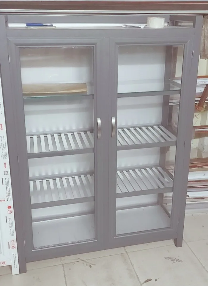Tủ Chén Bát Nhôm Kính